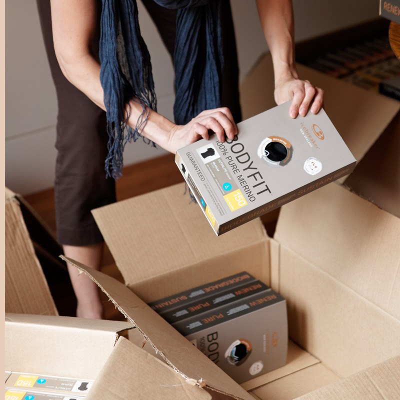 Preparing the Icebreaker runners shirts.